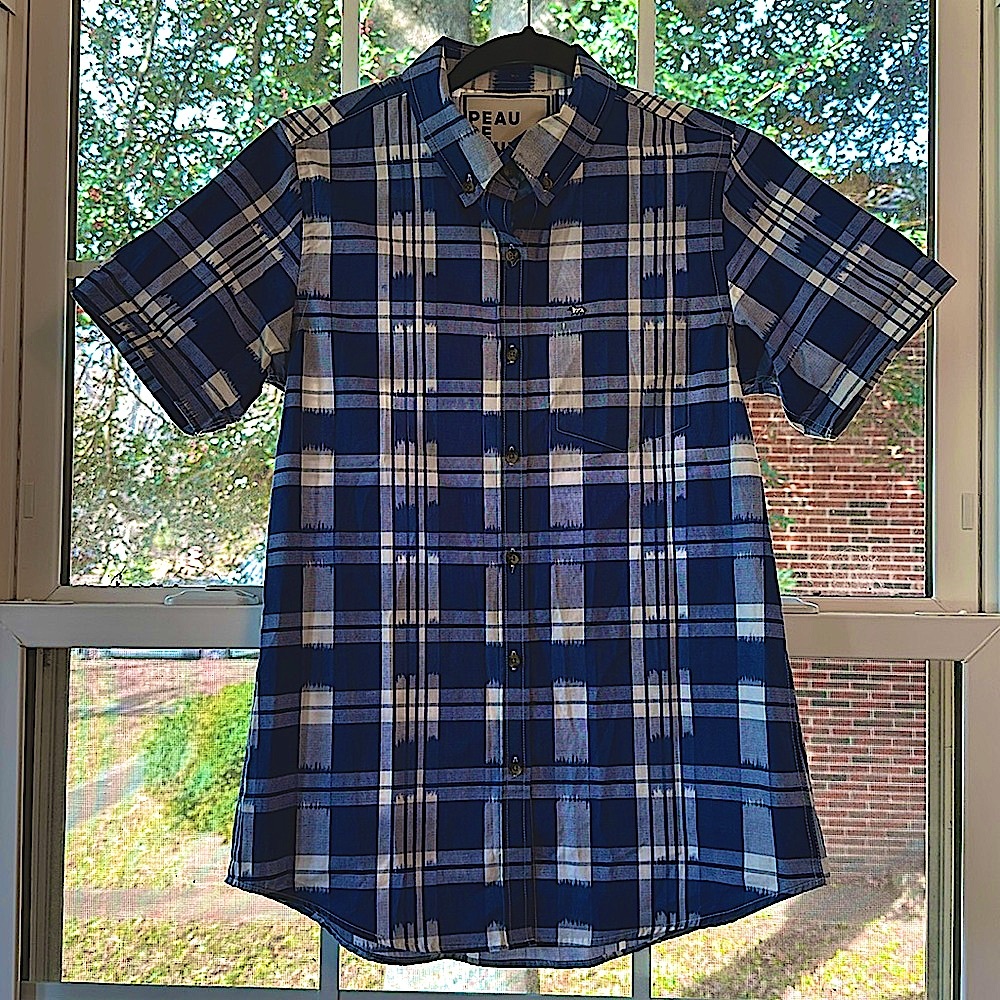 Peau Du Loup Ikat Stripe oxford shirt NWOT